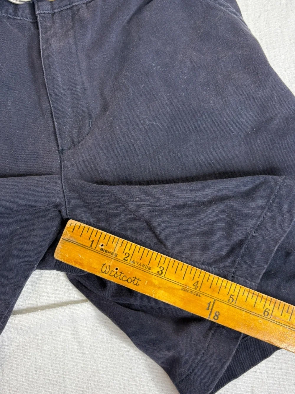 Y2K Gymboree Navy Blue Uniform Shorts Size 8 Adjustable Waist Palm Tree Belt Kid
